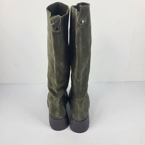 Vince Camuto Nettrio Green Suede Lug Sole Tall Boot Size 9M - Picture 6 of 16